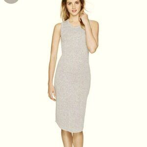 Wilfred free  Sleeveless High Neck Halter Body con Grey Dresssmall